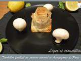Tourbillon feuilletté au saumon citronné et champignons de Paris
