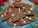 Chocolat à casser aux couleurs de Noël