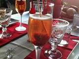 Kir royal à la griotte et aux framboises
