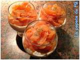 Verrines citronnées au saumon, crème de mascarpone