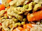 Curry de protéines de soja et petits-pois/carottes