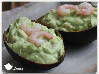 Avocat farci à la crevette (au fromage blanc)