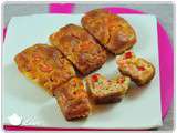 Mini cakes poivron et crevettes roses