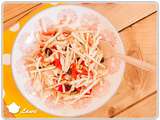 Salade de chou blanc au poivron rouge