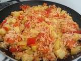 Riz poêlé aux courgettes et tomates