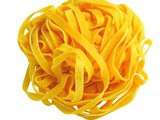 Tagliatelles aux crevettes et fondue de poireaux