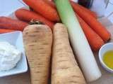 Velouté de Carottes aux panais et poireaux