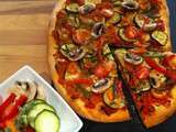 Pizza végétarienne aux petits légumes