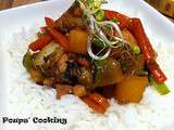 Wok de poulet et légumes de saison à la sauce teriyaki