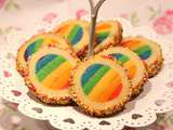Biscuits au coeur arc-en-ciel (rainbow cookies)