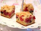 Crumb cake aux fruits rouges (framboises et myrtilles)
