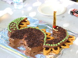 Gâteau dinosaure au chocolat