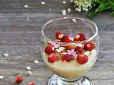 Crème de semoule au lait de riz et fleurs de sureaux (sans lactose)