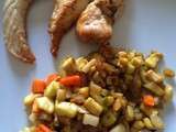 Eat Clean #2 Poulet grillé et petits légumes façon Maggi à l'Actifry