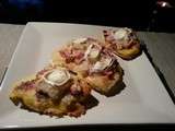 Pain perdu salé revisité chèvre lardon