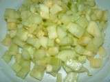 Salade blanche de légumes verts