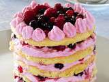 Layer cake girly aux fruits rouges pour la bataille food #12