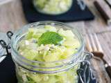 Salade de concombre, feta et menthe