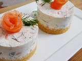 Mini cheesecakes salés: Saumon fumé / aneth