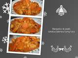 Blanquette de poulet tomates/poivrons/curry/coco