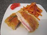 Cordon bleu maison et frites de patates douces