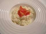 Risotti tout blanc – Calamars et crème d’ail