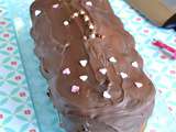 Cake aux poires nappé de chocolat