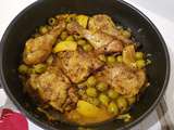 Tajine de poulet au citron et olives