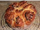 Brioche au sucre perlé et pépites de chocolat