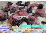 Pizza rustique aux figues, jambon cru & fromage de chèvre # ig bas