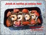 Salade de lentilles au saumon fumé (Bento)