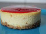 Cheesecake light au citron vert et coulis de framboise