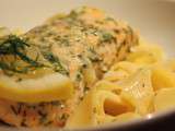 Saumon à l’aneth et orange sur tagliatelles