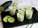 Verrines au concombre et au yaourt végétal (façon raïta)