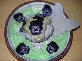 Coeur de papillon en cupcakes violette