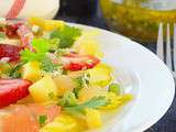 Salade d’Endives avec Fraises, Ananas et Pamplemousse