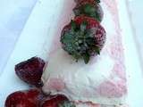 Bavarois glacés aux fraises et chocolat blanc