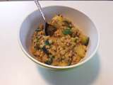 Risotto de quinoa aux courgettes, chèvre et curry