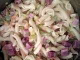 Cavatappi au poireau et au jambon