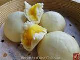 Egg Custard Bun / brioche vapeur (lai wong bao / nai huang bao) 奶黄包 nǎihuángbāo