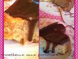 Moelleux aux pommes , ganache de carambar