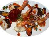 Gambas et Fruits de mer au Chorizo