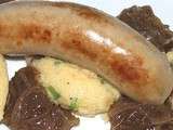 Boudin blanc et quenelles de polenta