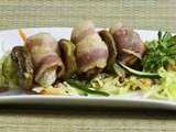 Brochette de lotte au lard fumé et figues