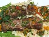 Brochettes de foie d'agneau