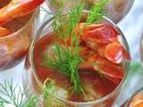 Cocktail de crevettes en verrine