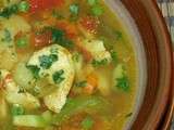 Consommé au poulet et curcuma
