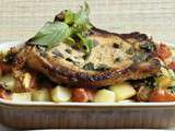 Côte de porc au basilic