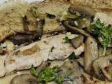 Crêpe au poulet et champignons