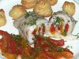 Filets de sole roulés aux poivrons
